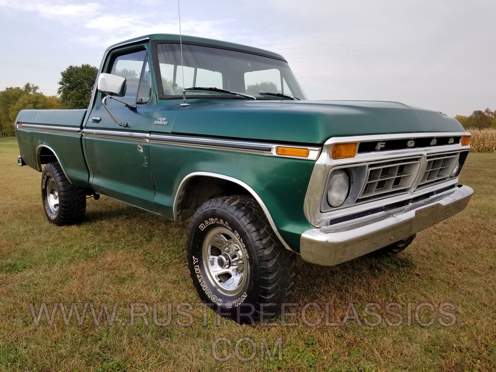 1977 77 F150 SWB Ford Ranger 4x4 short bed green